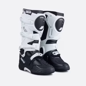 Raven Champion MX Boots Black/White